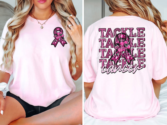 Tackle Cancer DTF Transfer | Trendy School Spirit DTF Transfer | Ready to Press | High Quality DTF Transfers | Fast Shipping