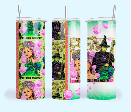 Everyone Deserves the Chance to Fly Insulated Tumbler with Plastic Lid and Sealed Reusable Straw | Trendy Halloween Cup | Hot/Cold Tumbler