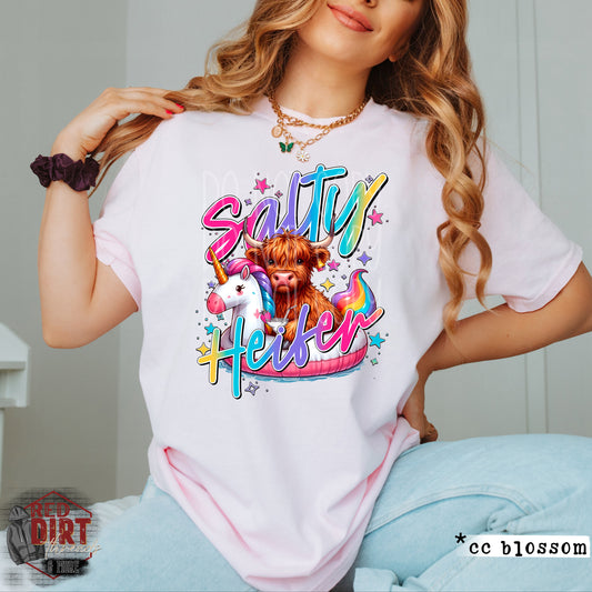 Salty Heifer DTF Transfer | Trendy Summer DTF Transfer | Ready to Press | High Quality DTF Transfers | Fast Shipping