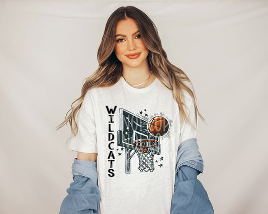 Wildcats Basketball DTF Transfer | Trendy School Spirit DTF Transfer | Ready to Press | High Quality DTF Transfers | Fast Shipping