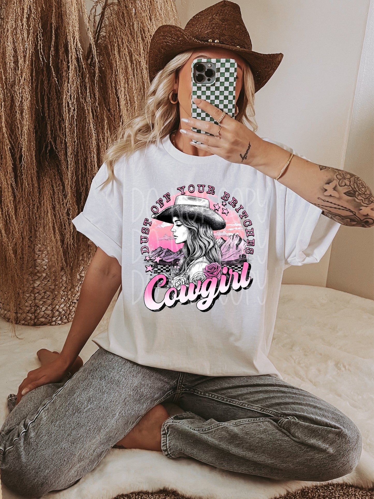 Dust Off Your Britches Cowgirl T-Shirt | Trendy Western Shirt | Fast Shipping | Super Soft Shirts for Men/Women/Kid's