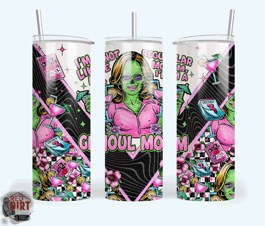 Ghoul Mom Insulated Tumbler with Plastic Lid and Sealed Reusable Straw | Trendy Cup | Hot/Cold Tumbler
