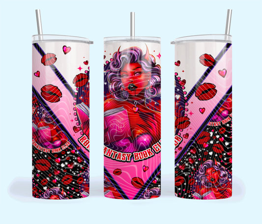 Romantasy Book Club Insulated Tumbler with Plastic Lid and Sealed Reusable Straw | Trendy Valentine's Day Cup | Hot/Cold Tumbler