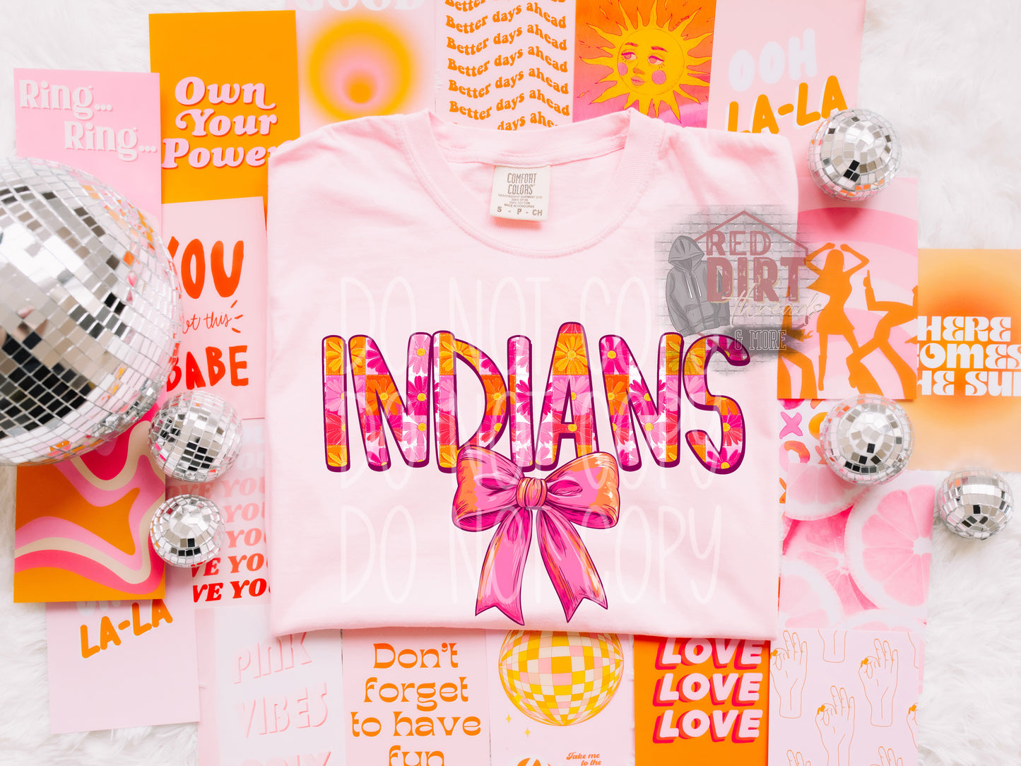 Spring Indians DTF Transfer | Trendy School Spirit DTF Transfer | High Quality Image Transfers | Ready to Press | Fast Shipping