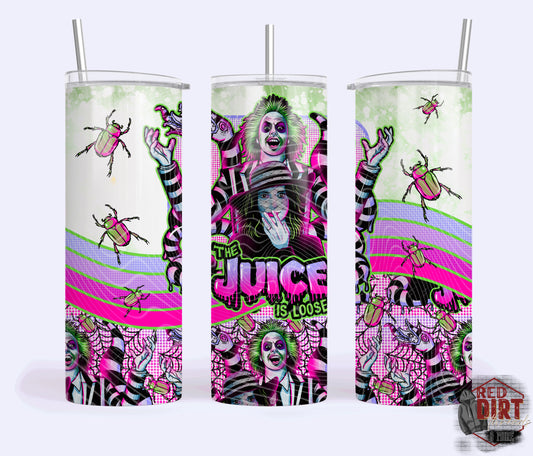 The Juice is Loose Insulated Tumbler with Plastic Lid and Sealed Reusable Straw | Trendy Cup | Hot/Cold Tumbler