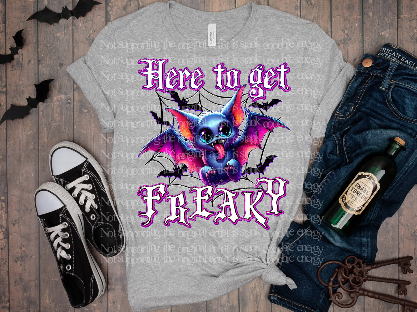 Here to Get Freaky DTF Transfer | Trendy Halloween DTF Transfer | Ready to Press | High Quality DTF Transfers | Fast Shipping