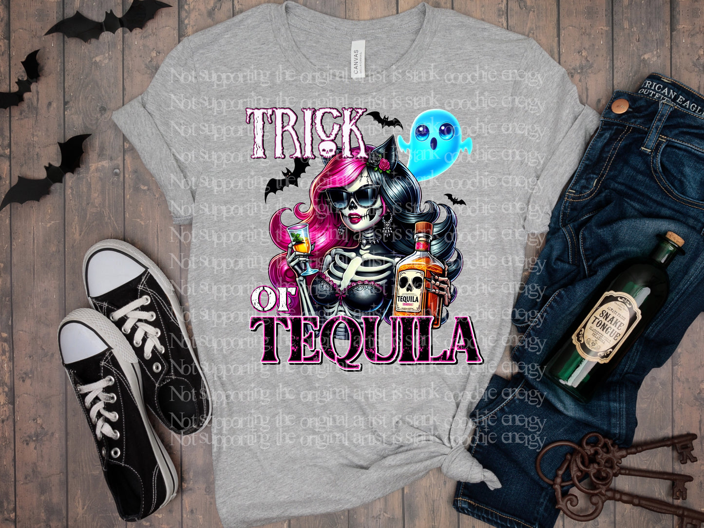 Trick or Tequila T-Shirt | Trendy Halloween Shirt | Fast Shipping | Super Soft Shirts for Men/Women/Kid's