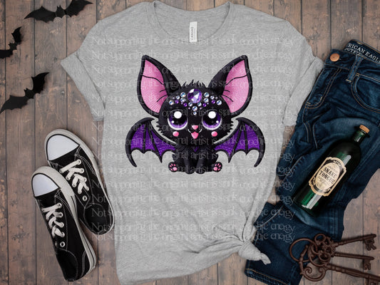Faux Rhinestones Bat DTF Transfer | Trendy Halloween DTF Transfer | Ready to Press | High Quality DTF Transfers | Fast Shipping
