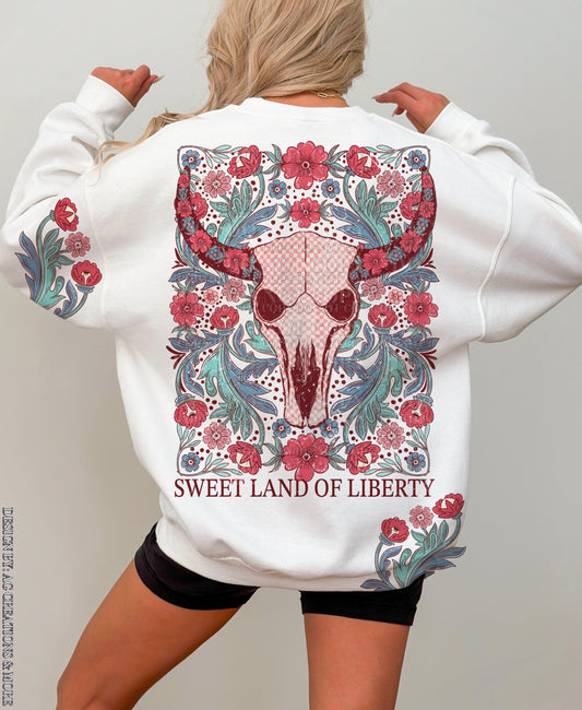 Sweet Land of Liberty DTF Transfer with Sleeve | Trendy Fourth of July DTF Transfer | High Quality Image Transfers | Ready to Press | Fast Shipping
