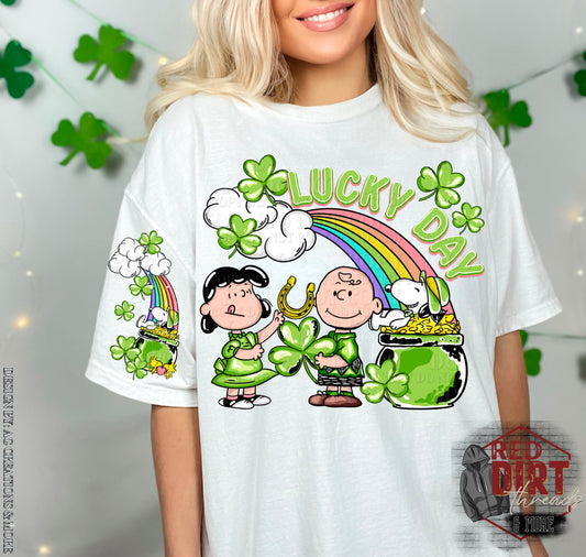 Lucky Day DTF Transfer with Sleeve | St. Patrick's Day DTF Transfer | High Quality Image Transfers | Ready to Press | Fast Shipping