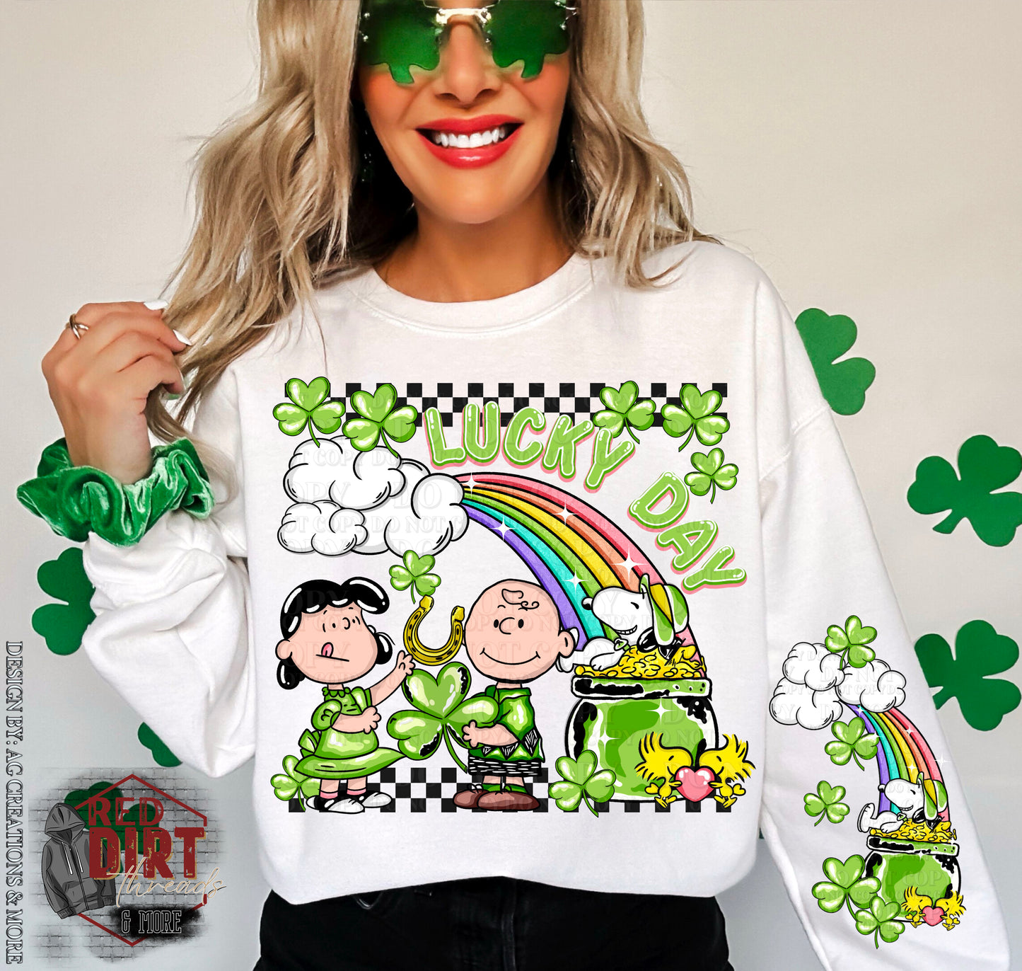 Lucky Day DTF Transfer with Sleeve | St. Patrick's Day DTF Transfer | High Quality Image Transfers | Ready to Press | Fast Shipping
