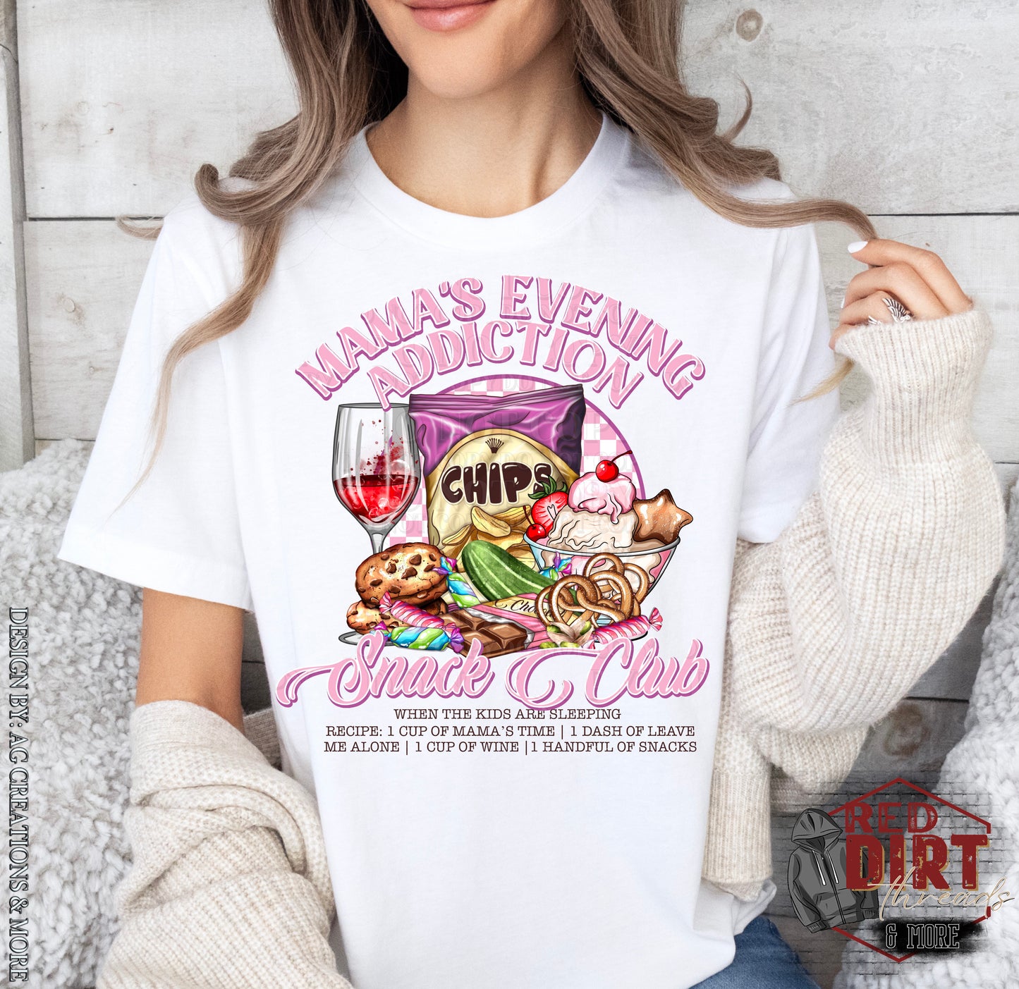 Mama's Evening Addiction T-Shirt | Trendy Mom Shirt | Fast Shipping | Super Soft Shirts for Women | Gift for Mom