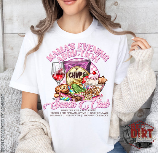 Mama's Evening Addiction T-Shirt | Trendy Mom Shirt | Fast Shipping | Super Soft Shirts for Women | Gift for Mom