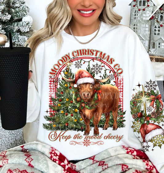 Moody Christmas Co. Sweat Shirt | Trendy Christmas Hoodie with Sleeves | Fast Shipping | Super Soft Shirts for Women