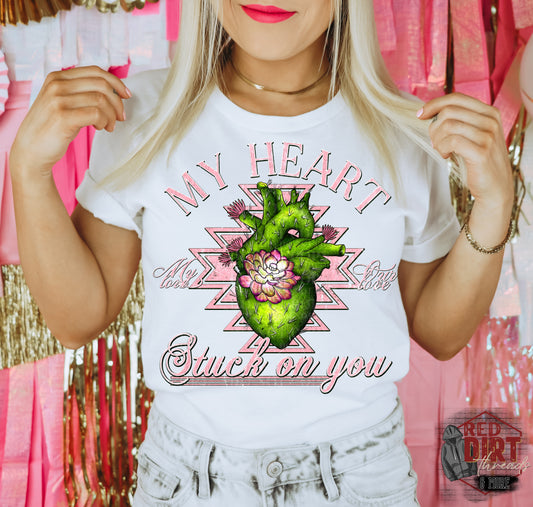 My Heart is Stuck on You DTF Transfer | Trendy Valentine's Day DTF Transfer | Ready to Press | High Quality DTF Transfers | Fast Shipping