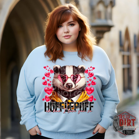 Hufflepuff Oh How I Love You So DTF Transfer | Valentine's Day DTF Transfers | Ready to Press Transfers | High Quality DTF Transfers | Fast Shipping