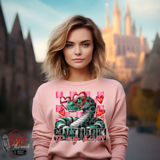 Slytherin To My Heart DTF Transfer | Valentine's Day DTF Transfers | Ready to Press Transfers | High Quality DTF Transfers | Fast Shipping