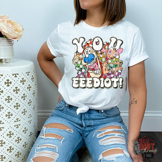 You Eeeediot!! DTF Transfer | Trendy Throwback Cartoon DTF Transfer | Ready to Press | High Quality DTF Transfers | Fast Shipping
