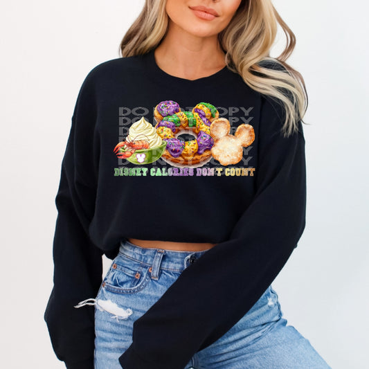Calories Don't Count DTF Transfer | Trendy Mardi Gras DTF Transfer | Ready to Press | High Quality DTF Transfers | Fast Shipping