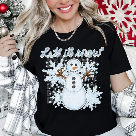 Let it Snow DTF Transfer | Trendy Christmas DTF Transfer | Ready to Press | High Quality DTF Transfers | Fast Shipping