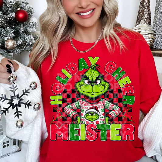 Holiday Cheer Meister DTF Transfer | Trendy Christmas DTF Transfer | Ready to Press | High Quality DTF Transfers | Fast Shipping