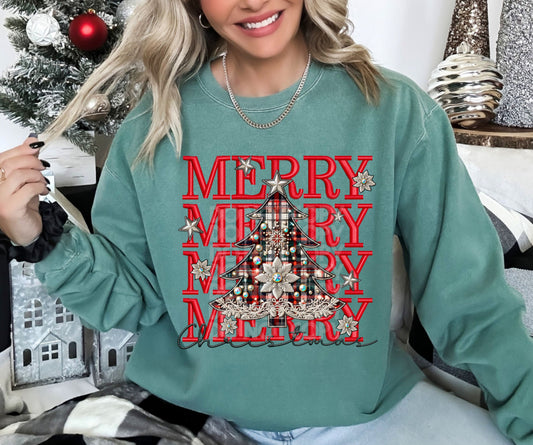 Merry Christmas DTF Transfer | Trendy Christmas DTF Transfer | Ready to Press | High Quality DTF Transfers | Fast Shipping