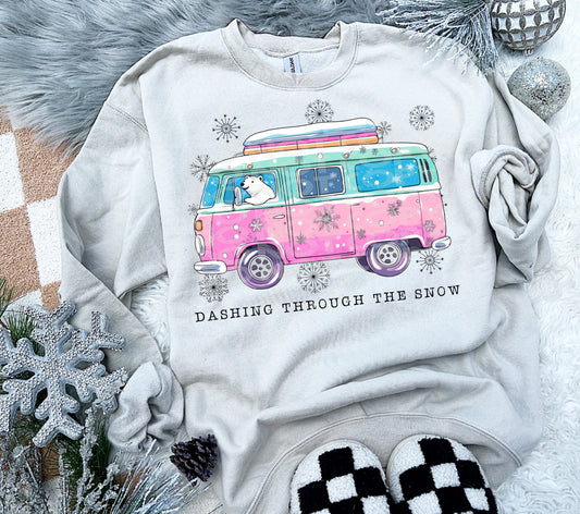 Dashing Through The Snow DTF Transfer | Trendy Winter DTF Transfer | Ready to Press | High Quality DTF Transfers | Fast Shipping