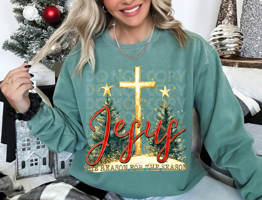 Jesus The Reason for the Season DTF Transfer | Trendy Christmas DTF Transfer | Ready to Press | High Quality DTF Transfers | Fast Shipping