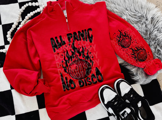 All Panic No Disco DTF Transfer with Sleeve | Trendy Snarky DTF Transfer | High Quality Image Transfers | Ready to Press | Fast Shipping