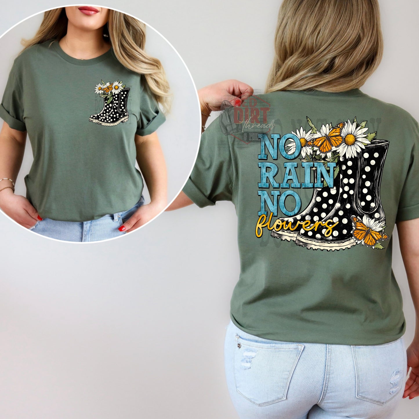 No Rain No Flowers T-Shirt | Trendy Spring Shirt | Fast Shipping | Super Soft Shirts for Men/Women/Kid's