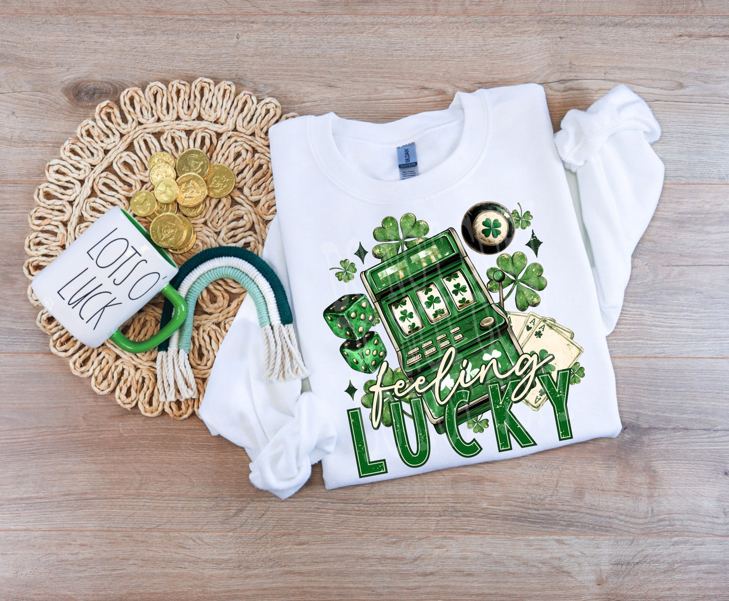 Feeling Lucky DTF Transfer | Trendy St. Patrick's Day DTF Transfer | Ready to Press | High Quality DTF Transfers | Fast Shipping