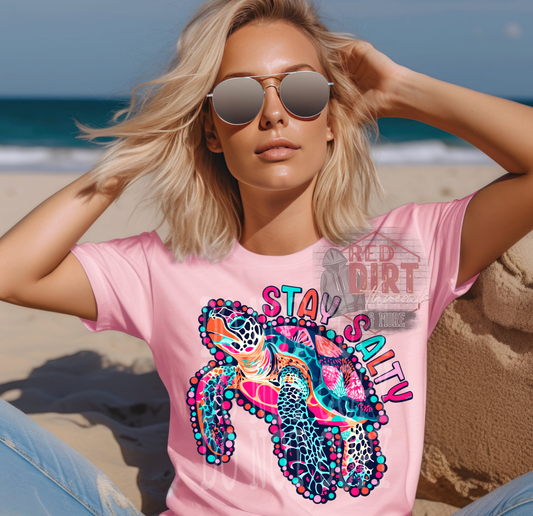 Stay Salty DTF Transfer | Trendy Summer DTF Transfer | High Quality Image Transfers | Ready to Press | Fast Shipping