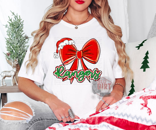 Rangers Christmas DTF Transfer | Trendy School Spirit DTF Transfer | Ready to Press | High Quality DTF Transfers | Fast Shipping