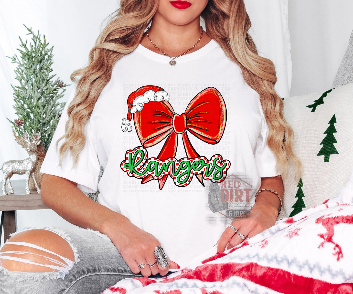 Rangers Christmas T-Shirt | Trendy School Spirit Shirt | Fast Shipping | Super Soft Shirts for Women/Kid's