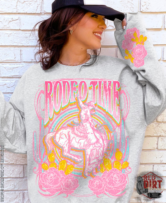 Rodeo Time DTF Transfer with Sleeve | Trendy Rodeo DTF Transfer | High Quality Image Transfers | Ready to Press | Fast Shipping