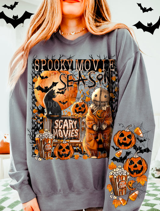 Spooky Movie Season DTF Transfer with Sleeve | Trendy Halloween DTF Transfer | High Quality Image Transfers | Ready to Press | Fast Shipping