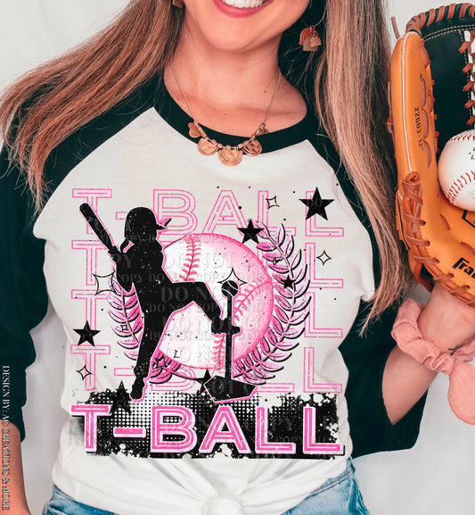 T-ball DTF Transfer | Trendy Sports DTF Transfer | Ready to Press | High Quality DTF Transfers | Fast Shipping