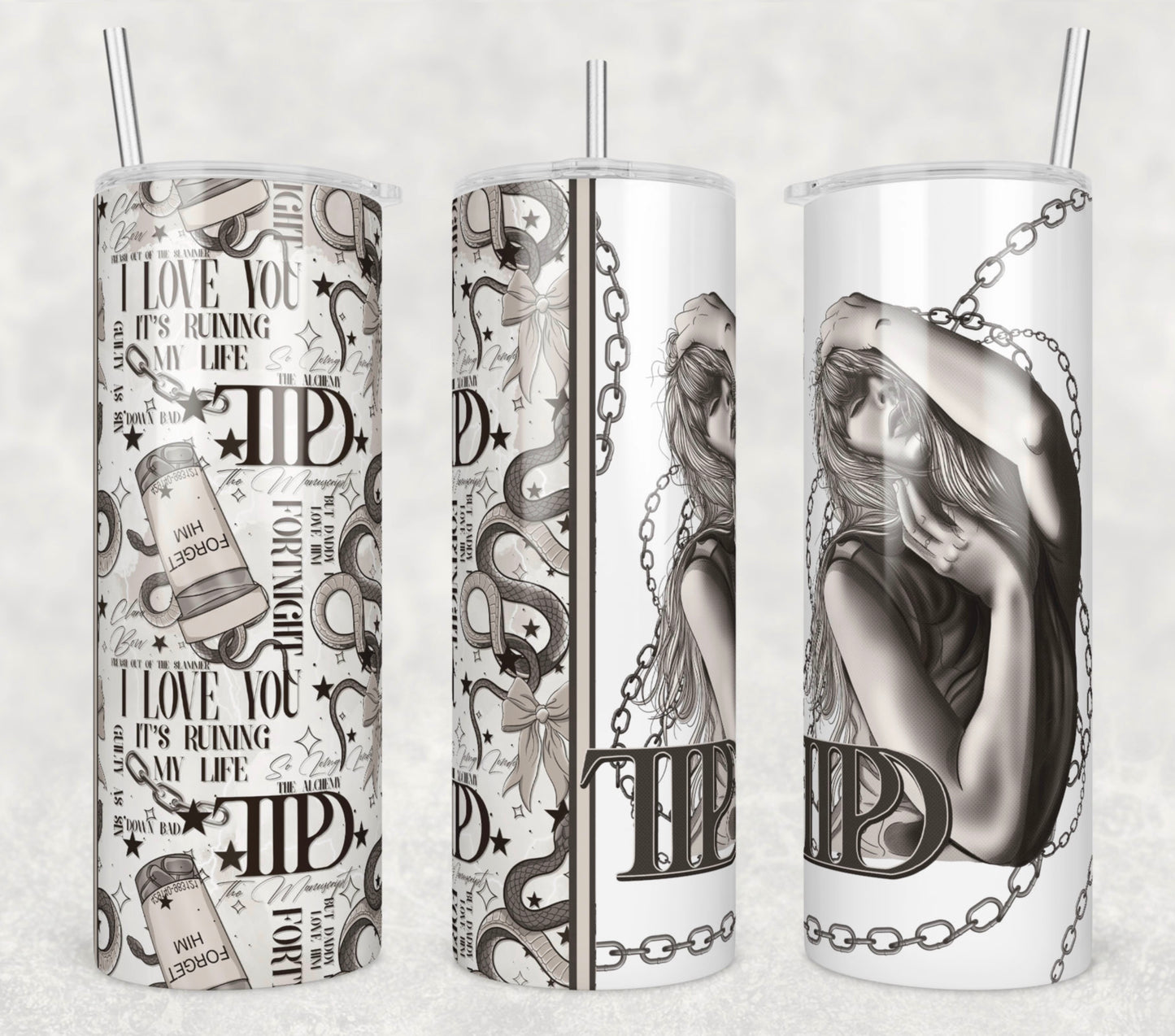 Country Music Artist Insulated Tumbler with Plastic Lid and Sealed Reusable Straw | Trendy Cup | Hot/Cold Tumbler