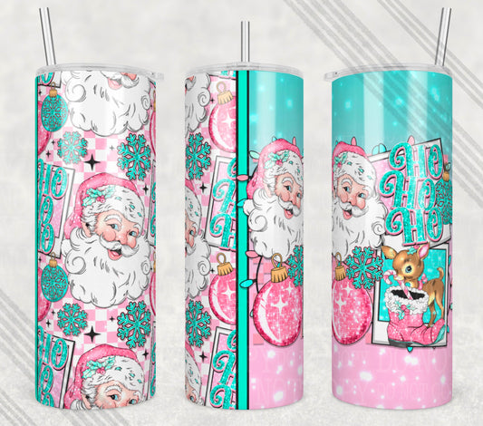 Christmas Vibes Insulated Tumbler with Plastic Lid and Sealed Reusable Straw | Trendy Christmas Cup | Hot/Cold Tumbler