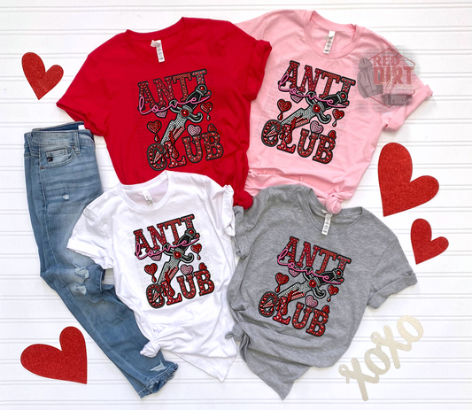 Anti Love Club T-Shirt | Trendy Valentine's Day Shirt | Fast Shipping | Super Soft Shirts for Men/Women/Kid's