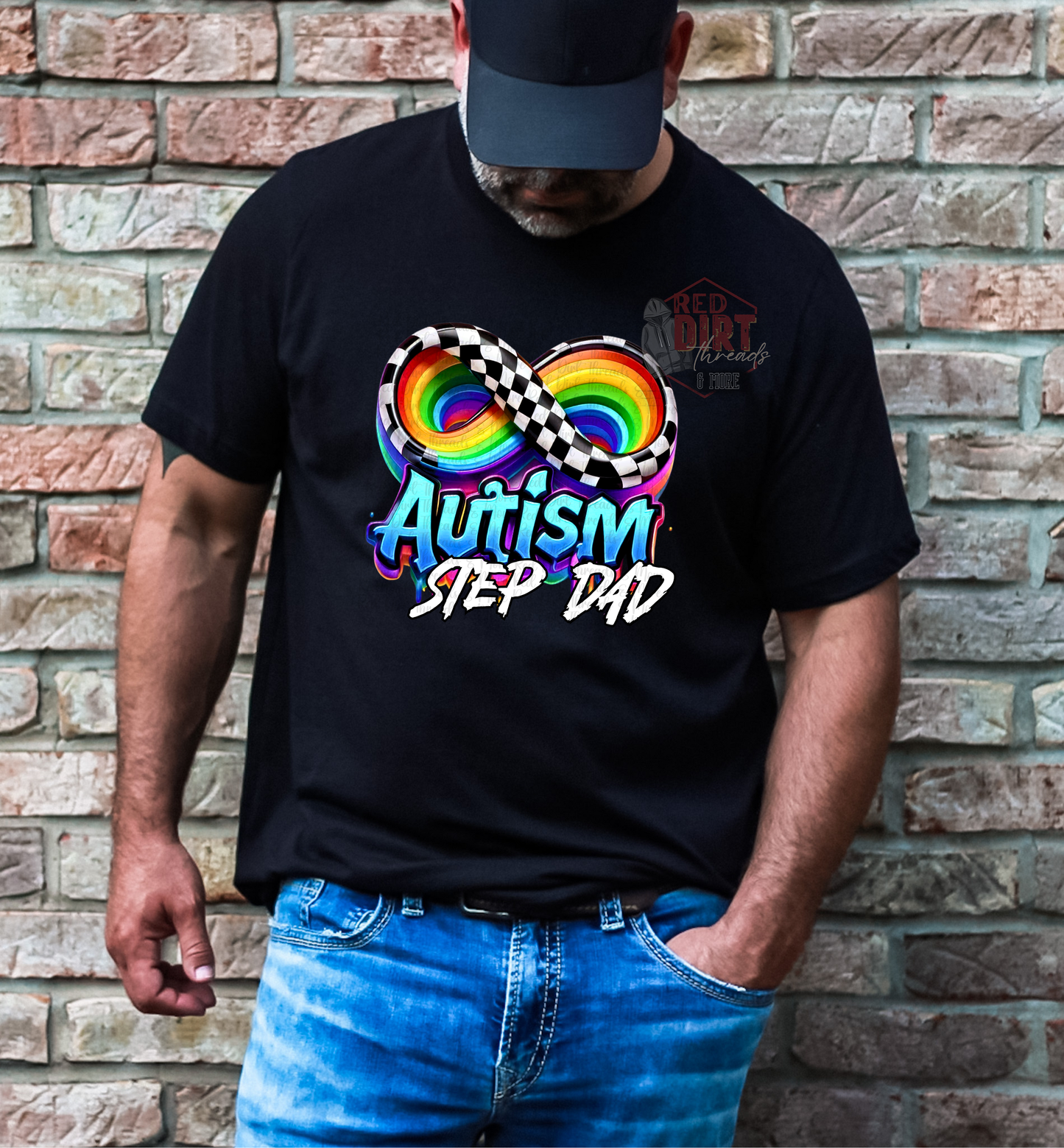 Autism Step-Dad DTF Transfer | Trendy Autism Awareness DTF Transfer | High Quality Image Transfers | Ready to Press | Fast Shipping