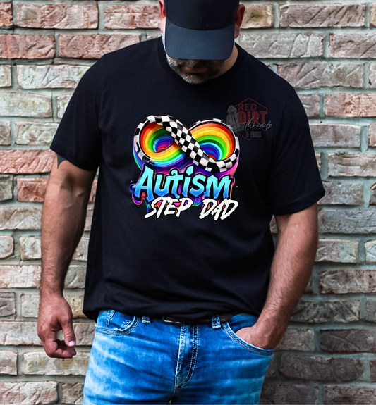 Autism Step-Dad DTF Transfer | Trendy Autism Awareness DTF Transfer | High Quality Image Transfers | Ready to Press | Fast Shipping