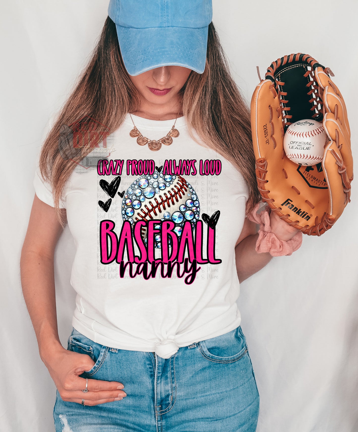 Crazy Proud Always Loud Baseball Nanny DTF Transfer | Trendy Sports DTF Transfer | High Quality Image Transfers | Ready to Press | Fast Shipping