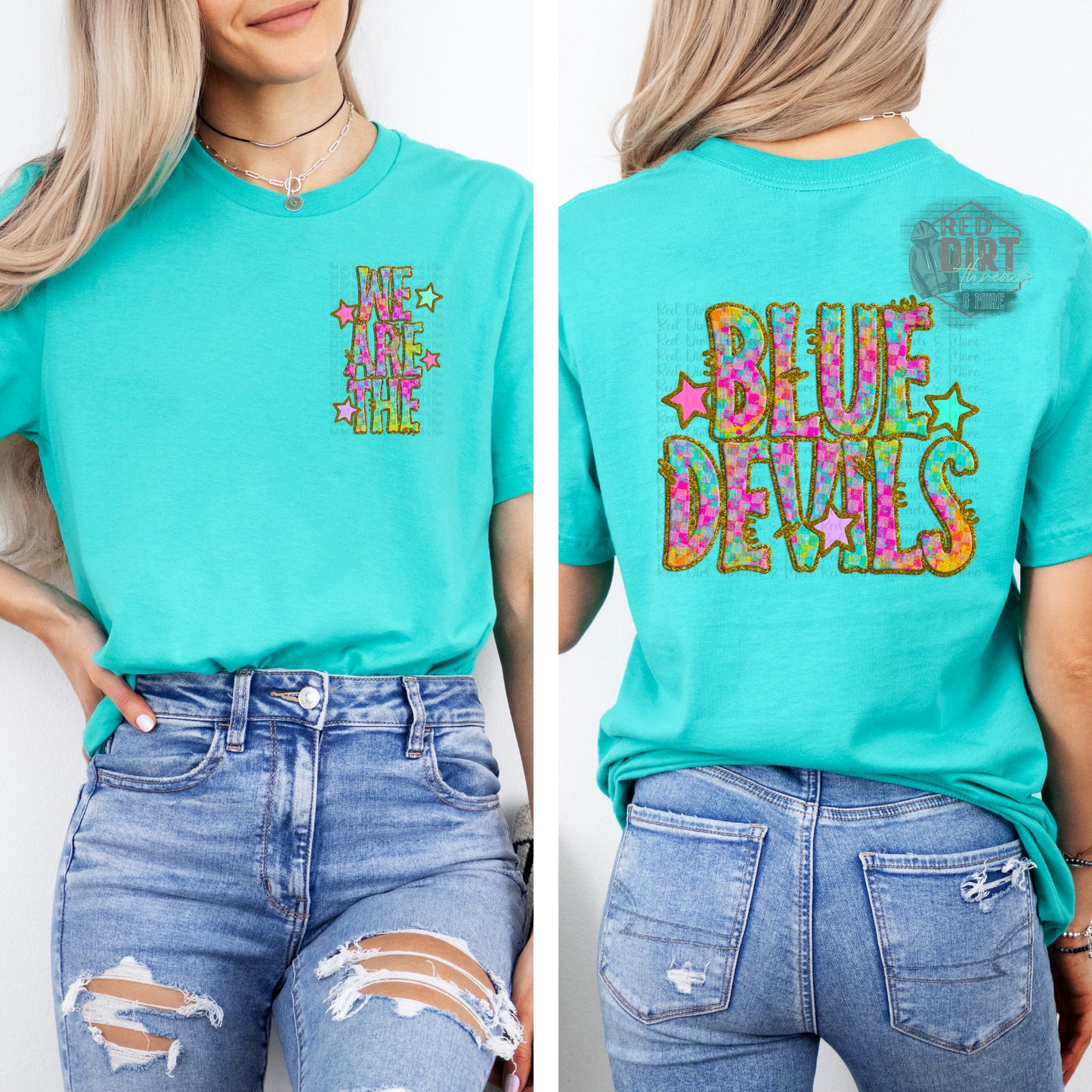 We Are The Blue Devils DTF Transfer | Trendy School Spirit DTF Transfer | High Quality Image Transfers | Ready to Press | Fast Shipping