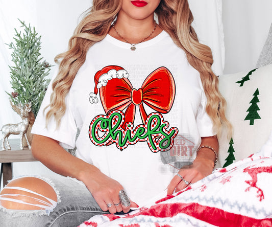 Chiefs Christmas DTF Transfer | Trendy School Spirit DTF Transfer | Ready to Press | High Quality DTF Transfers | Fast Shipping