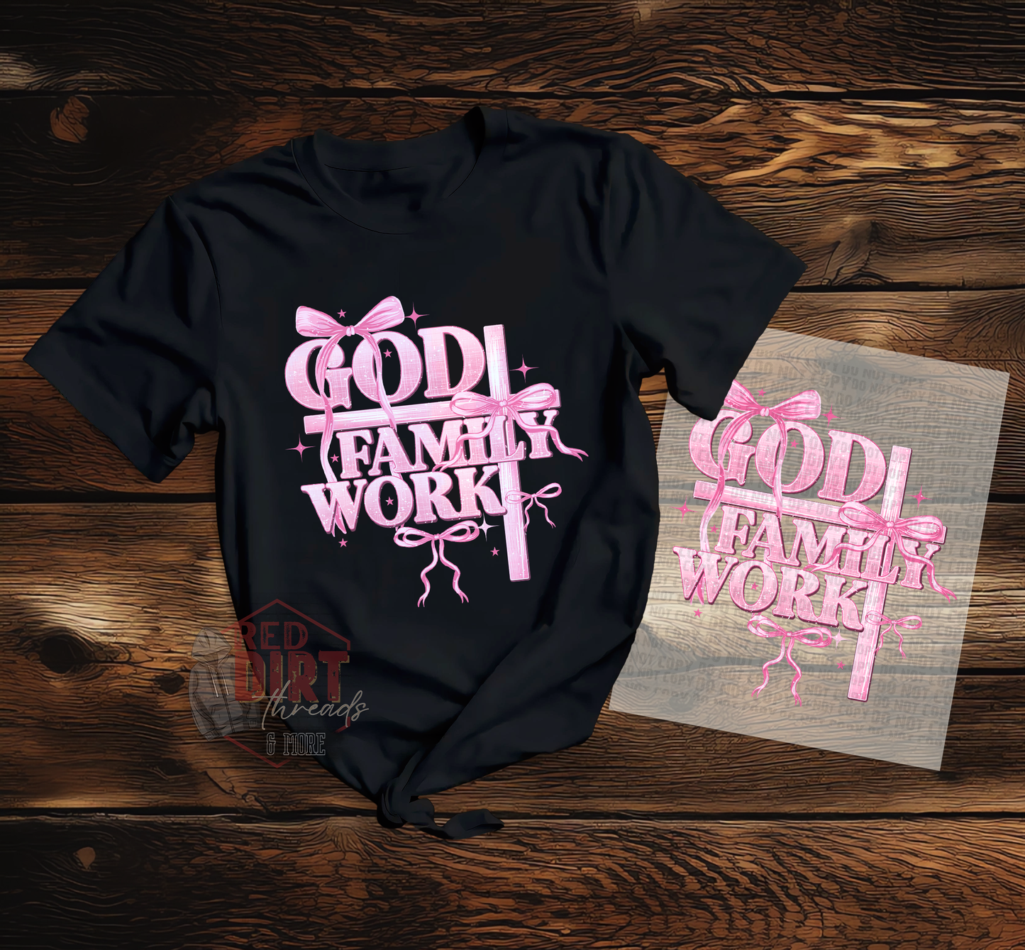 God Family Work DTF Transfer | Trendy Religious DTF Transfer | Ready to Press | High Quality DTF Transfers | Fast Shipping