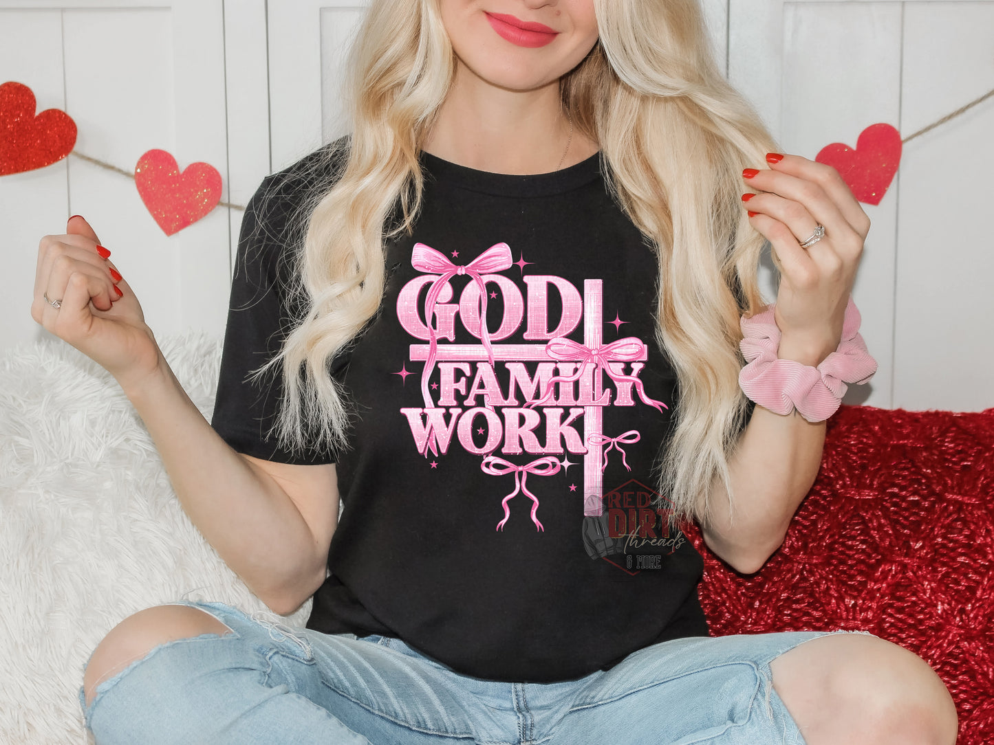 God Family Work T-Shirt | Trendy Religious Shirt | Fast Shipping | Super Soft Shirts for Women/Kid's