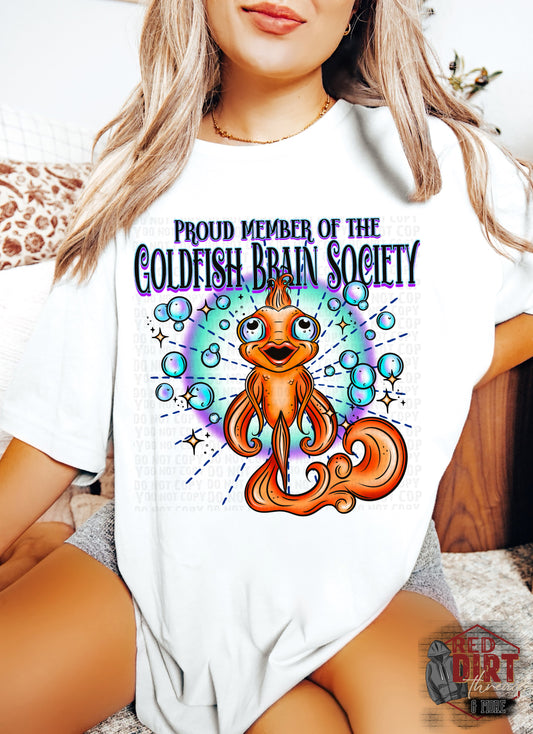 Proud Member of the Goldfish Brain Society DTF Transfer | Trendy DTF Transfer | Ready to Press | High Quality DTF Transfers