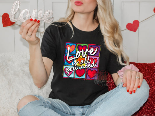 Love is All You Need T-Shirt | Trendy Valentine's Day Shirt | Fast Shipping | Super Soft Shirts for Men/Women/Kid's