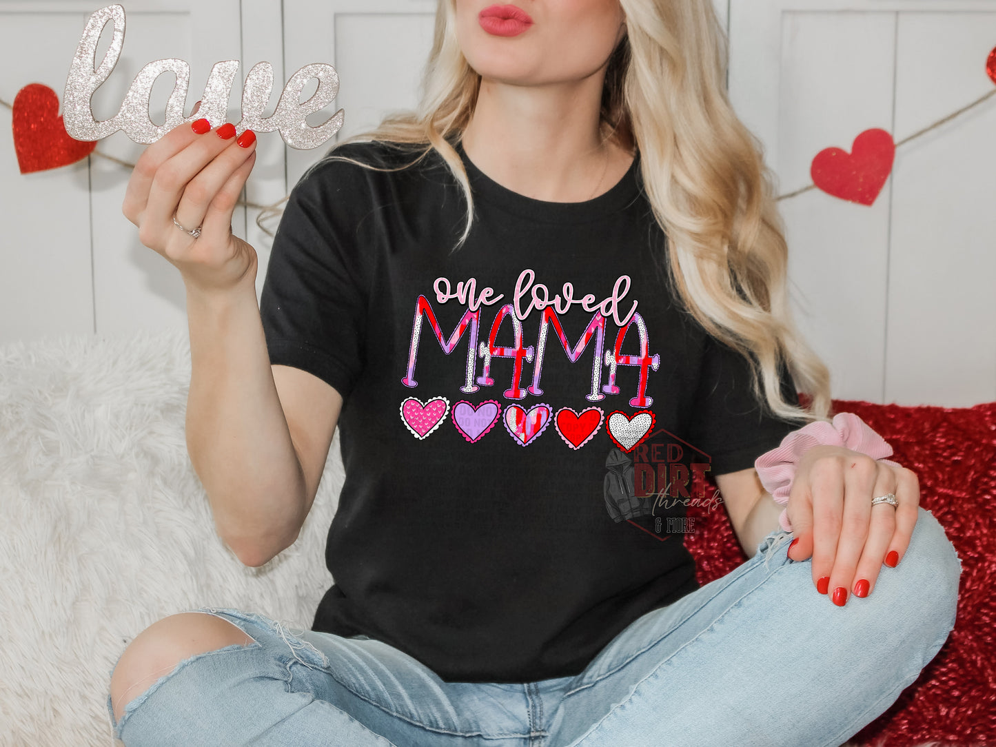 One Loved Mama T-Shirt | Trendy Valentine's Day Shirt | Fast Shipping | Super Soft Shirts for Men/Women/Kid's